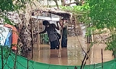 หนีตายอลหม่าน“เตี้ยนหมู่”ถล่มเกาะโนแมนแลนด์กลางแม่น้ำเมยจมมิด